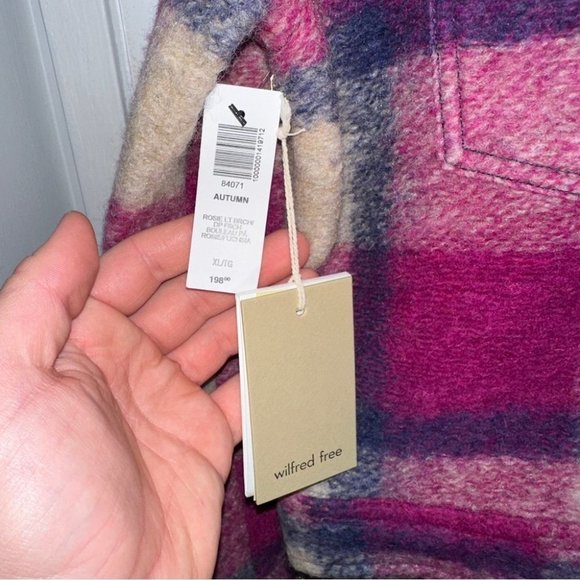 NWT Wilfred Free Autumn Shirt Jacket Rosie Lt Birch Merino Wool Size XL Women's - Picture 4 of 13